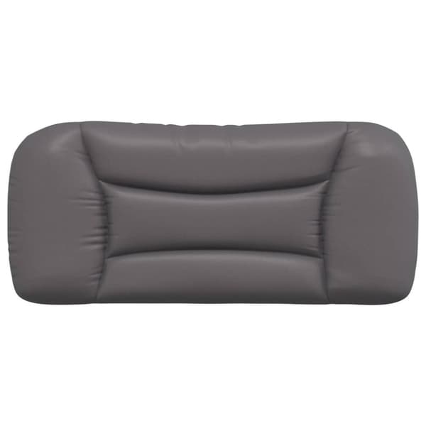 Headboard Cushion "Hvar" Grey 90 cm Faux Leather