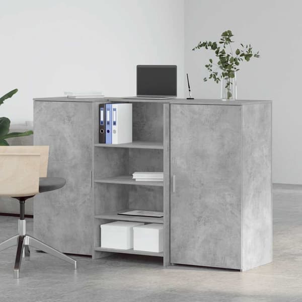 Receptionsdisk betonggrå 155x50x103,5 cm konstruerat trä