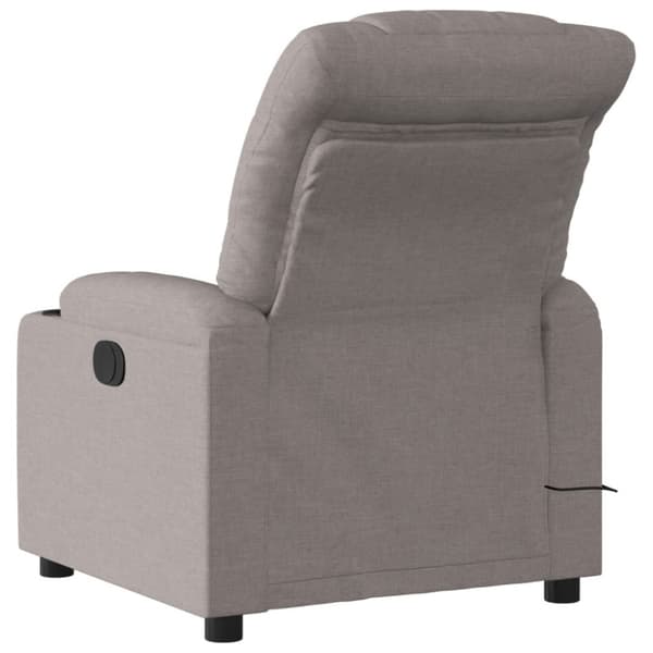 Massagefåtölj taupe tyg