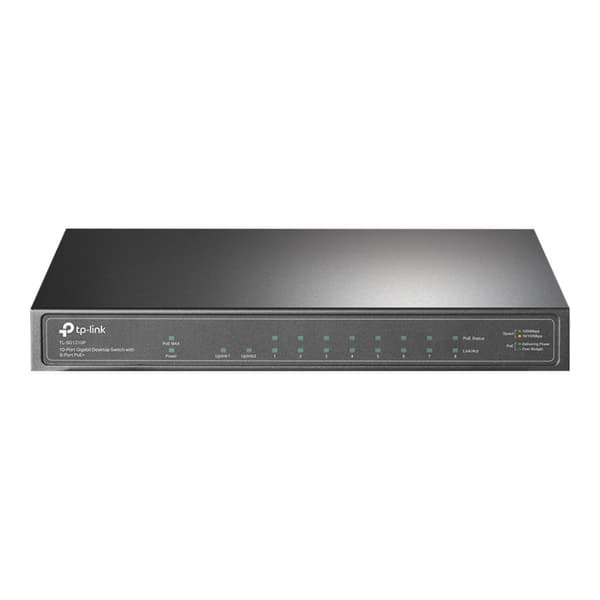 TP-Link TL-SG1210P - switch - 10 portar - ohanterad
