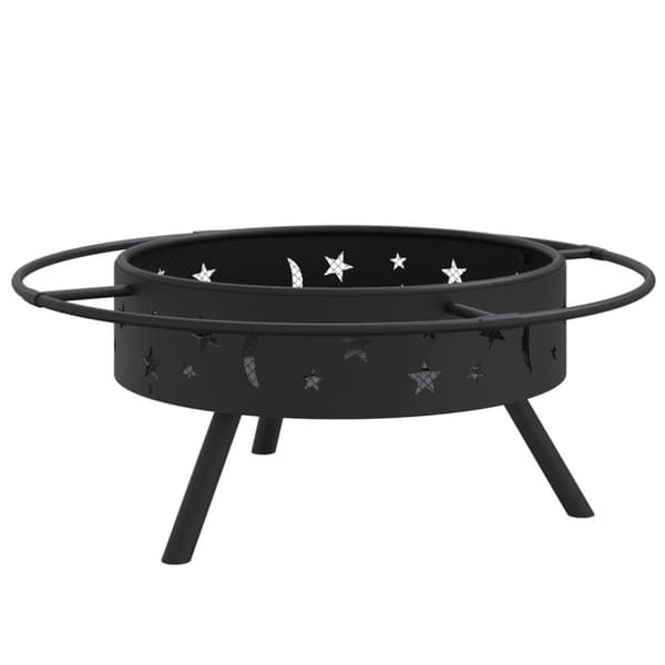 Eldstad med eldgaffel 70 cm XXL stål