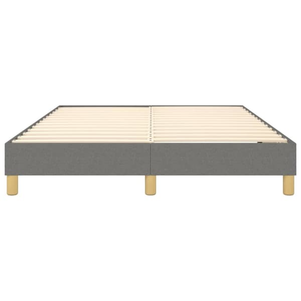 Boxspring-sängram mörkgrå 140x190 cm tyg