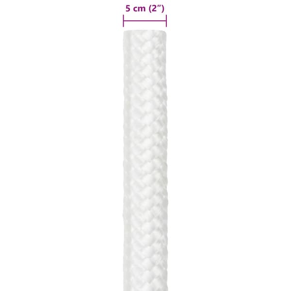 Båtsnöre 25 m 5 Vit PP