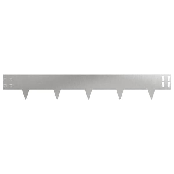 Kant för gräsmatta 50 pcs 100 x 15 cm Stål Silver