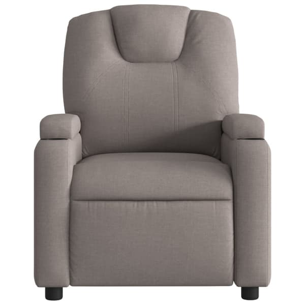 Massagefåtölj taupe tyg