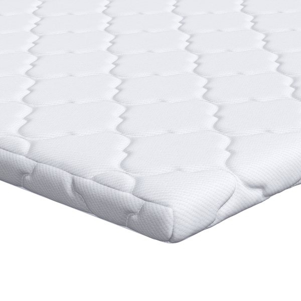 Kokostopper Vit 160 x 200 cm Jacquardtyg
