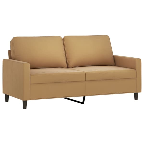Soffa 2-sits brun 140 cm sammet