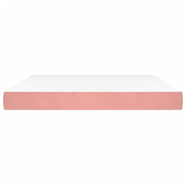 Pocketresårmadrass medium rosa 160x220x20 cm sammet