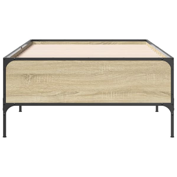 Sängram Sonoma-ek 80 x 200 cm Konstruerat trä