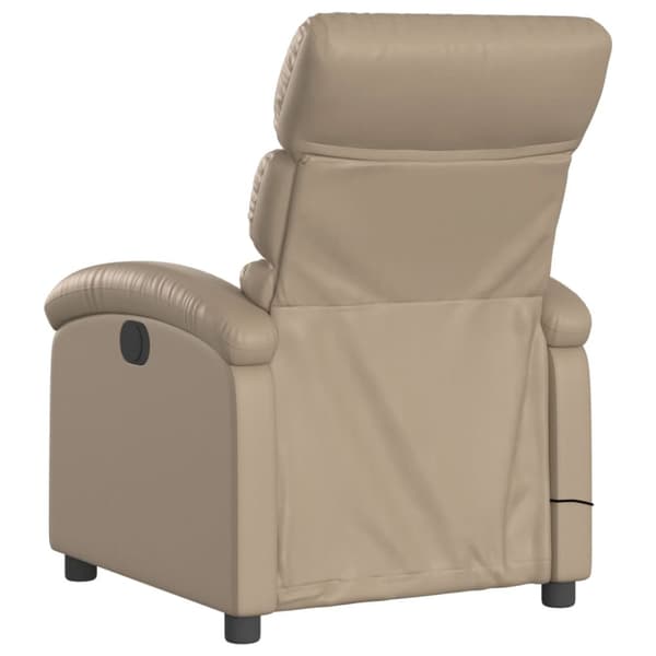 Elektrisk massagefåtölj cappuccino konstläder