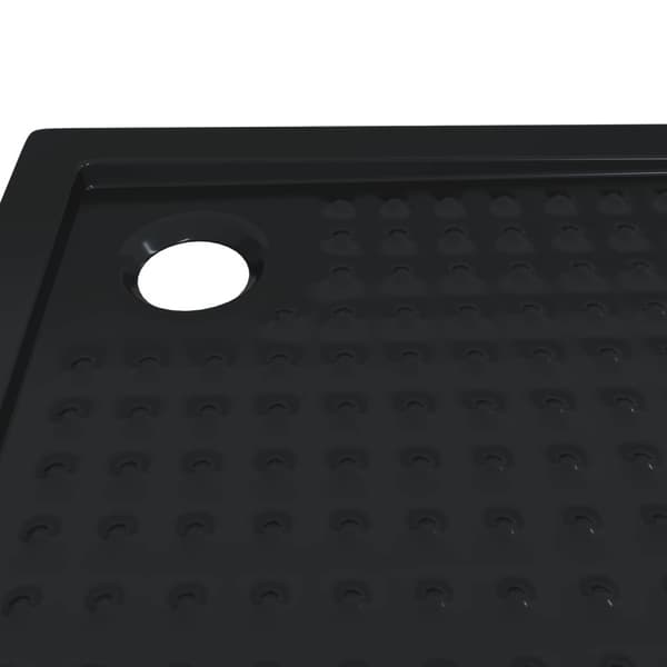 Duschbas Tray med Prickar 90 x 90 x 4 cm ABS Svart