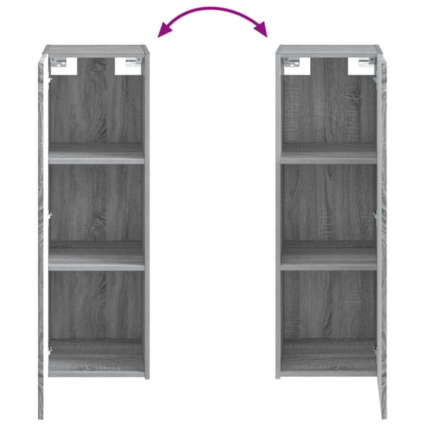 Badrumsmöbelset 4 pcs Grå Sonoma Konstruerat trä och glas
