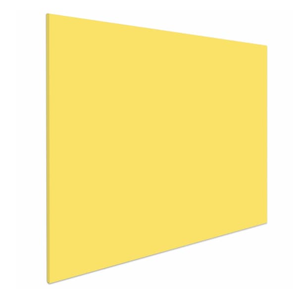 Whiteboard uden kant - 60x90 cm - Blød gul