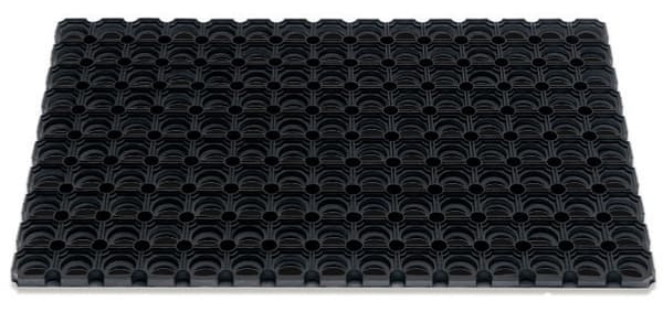 Ringmåtte 40 x 60 cm lukket bund sort
