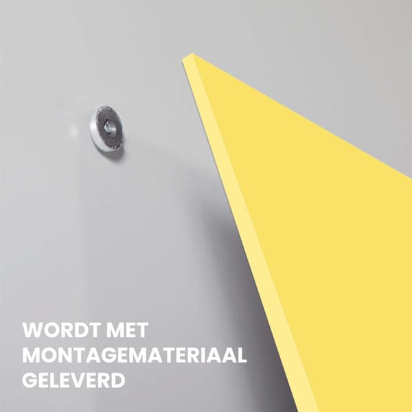 Whiteboard uden kant - 100x150 cm - Blød gul