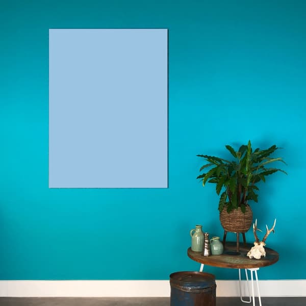 Whiteboard uden kant - 90x120 cm - Babyblå