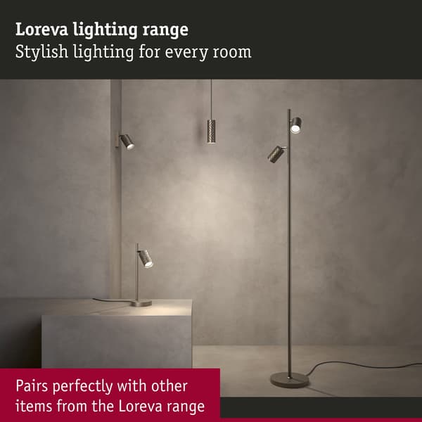 Paulmann Strålkastare Loreva GU10 max. 10W Titanium Metall