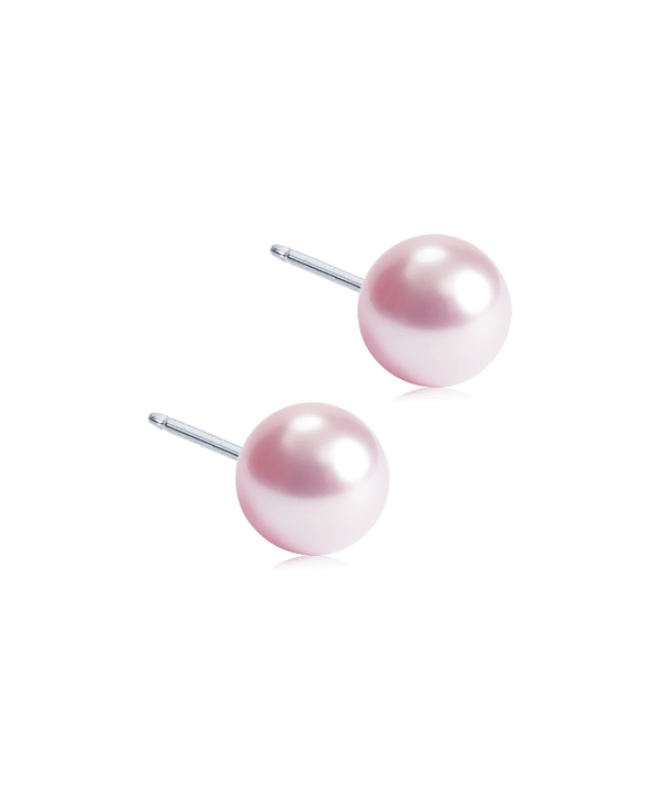Blomdahl Örhänge Natural Titanium NT Pearl 6mm Light Rose