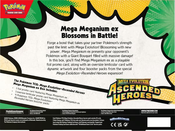 Pokemon Mega Evolution Ascended Heroes Mega Meganium ex Box