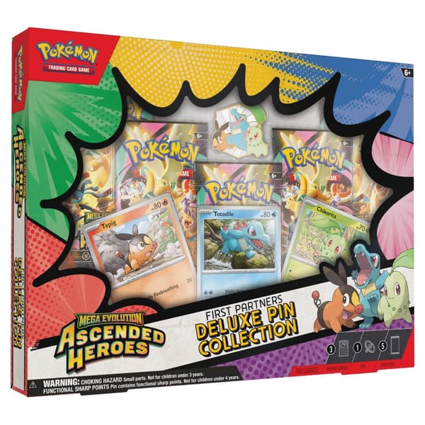 Pokemon Mega Evolution Ascended Heroes First Partners Deluxe Pin Collection