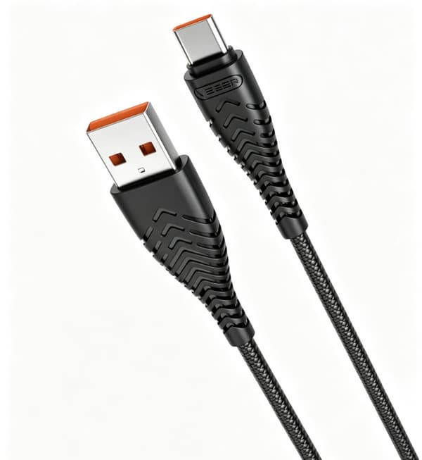 1,2 meter høyhastighets ladekabel, USB-C til C, 3A
