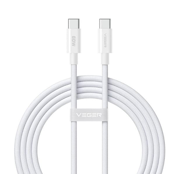 60W C-til-C-kabel, høyhastighetslading og dataoverføring 1,2M