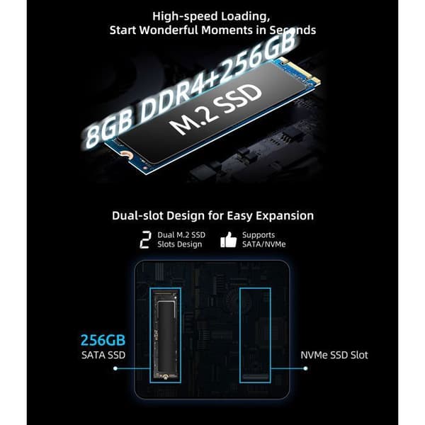 Mini PC - BMAX - B3 Pro - Intel N4500 - 8 Gt RAM - 256 Gt SSD