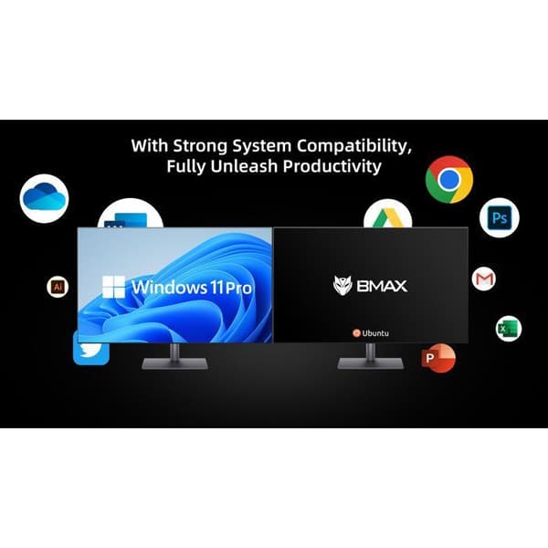 Mini PC - BMAX - B3 Pro - Intel N4500 - 8 Gt RAM - 256 Gt SSD