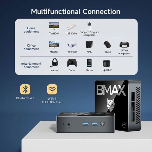 Mini PC - BMAX - B4 Plus - Intel N100 - 16 GB RAM - 512 GB SSD