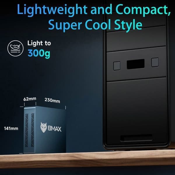 BMAX B2 Power Mini-PC 8GB RAM 256GB SSD Intel 5205U
