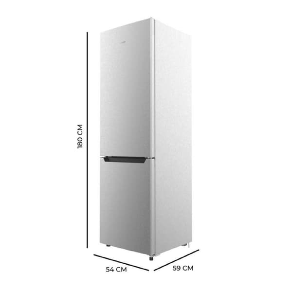Cecotec white static Combi refrigerator, function, with 262 litre capacity, class E.