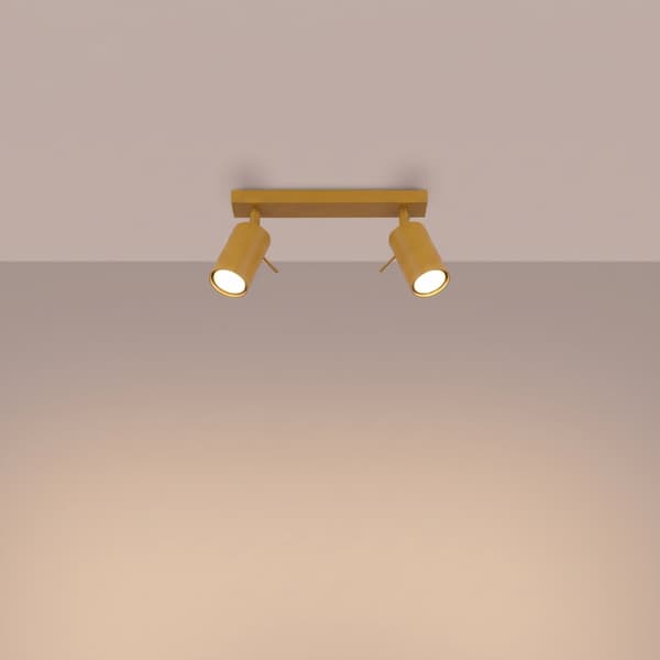 Taklampa RING 2 gul