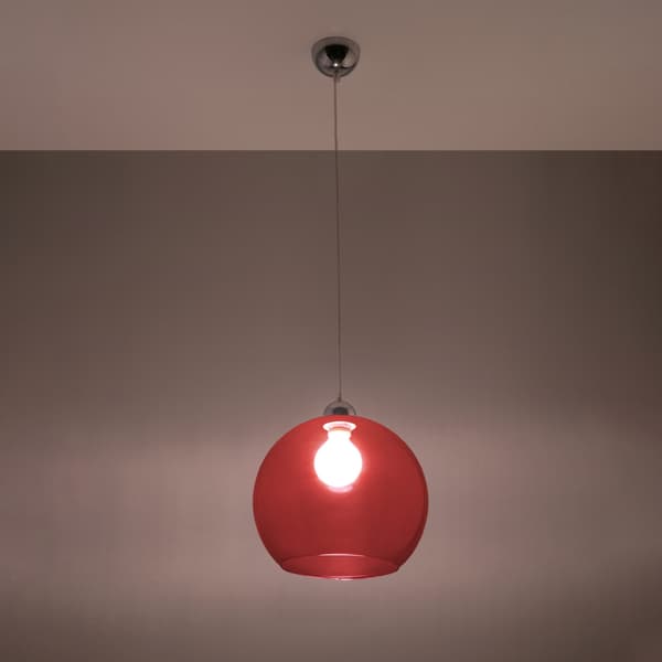 Pendel lampa BALL röd