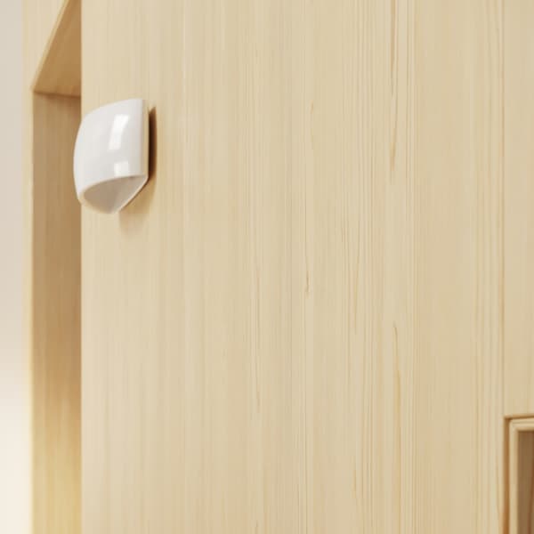 Lackerad vägglampa PONTIUS vit glans