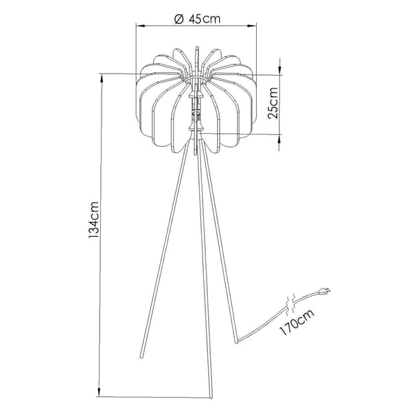 Golvlampa MULA 45 marinblå