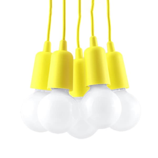 Pendel lampa DIEGO 5 gul