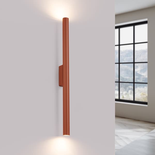 Vägglampa PASTELO 2 röd ockra