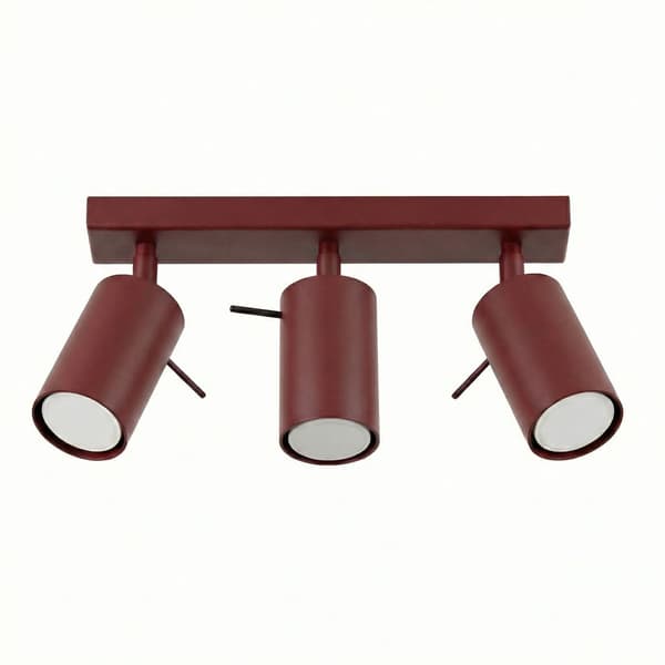 Loftlampe RING 3 vinrød