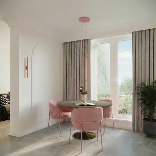 Vägglampa PASTELO 2 rosa
