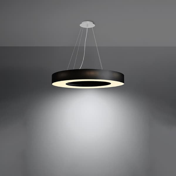 Ljuskrona SATURNO SLIM 70 svart