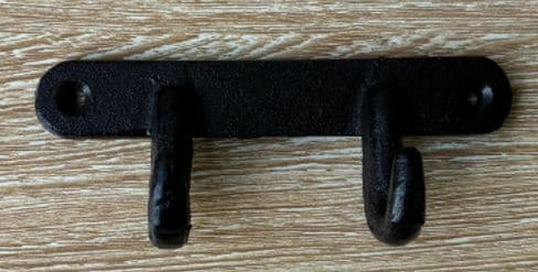 Krok Hängar 2 krokar Gjutjärn