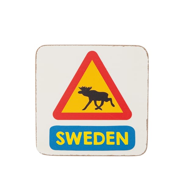 Glasunderlägg Sverige Sweden Älg 6-pack i låda