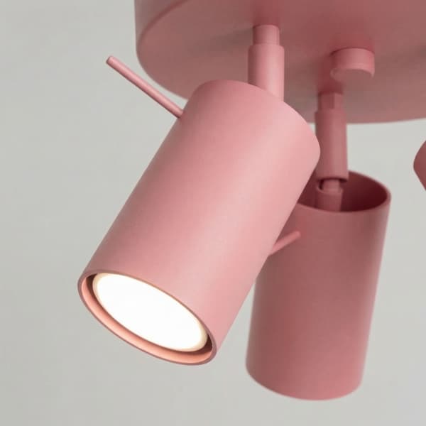 Taklampa RING 3P rosa