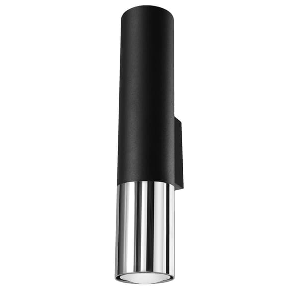 Vägglampa LOOPEZ svart/krom