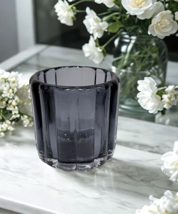 Ljushållare Glas Grå 8,5 cm