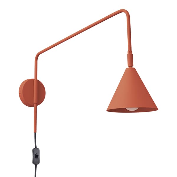 Vägglampa NOX röd ockra