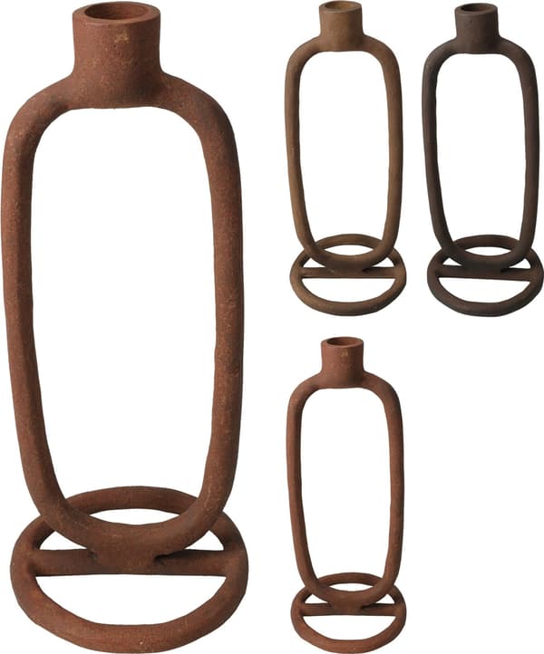 Ljusstake Metall Brun 24 cm