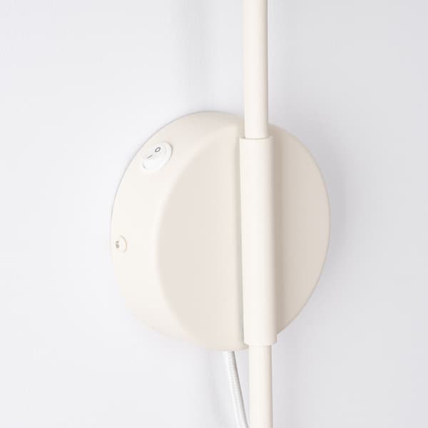 Vägglampa NOX 1 beige med strömbrytare