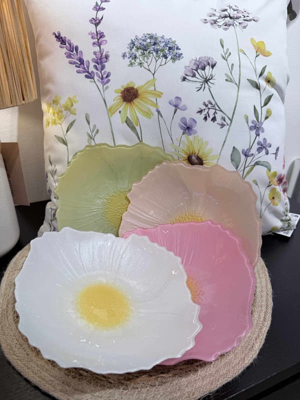 Skål Fat Blomma Glas 21 cm
