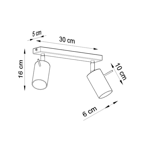 Taklampa RING 2 gul